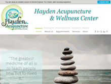 Tablet Screenshot of haydenacupuncture.com